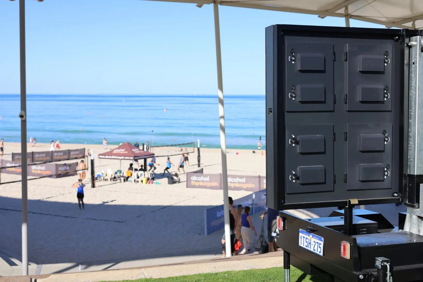 Background — High-Tech LED Scoreboard for Volleyball WA