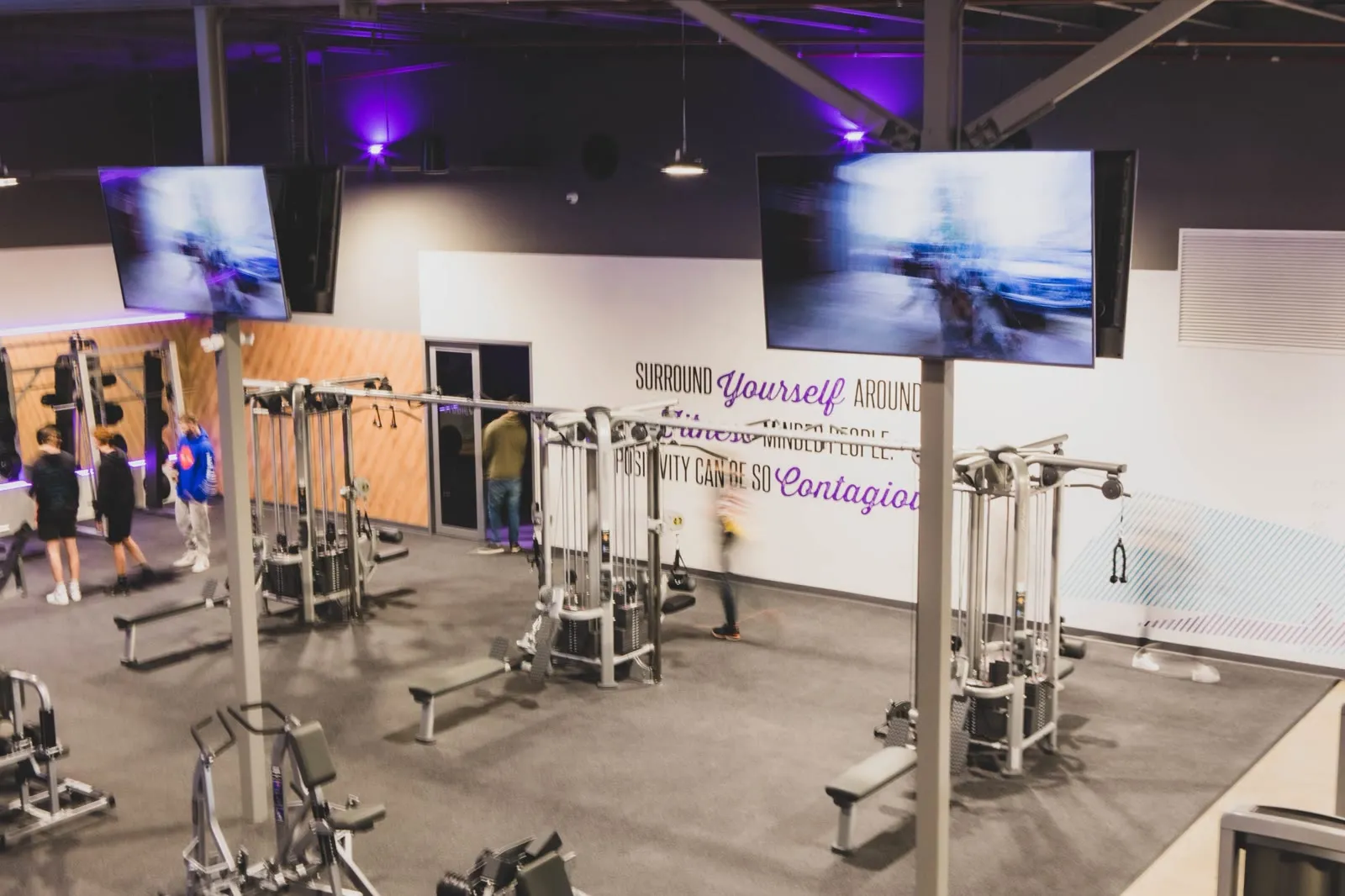 Background — LED Screen & AV Integration for Anytime Fitness