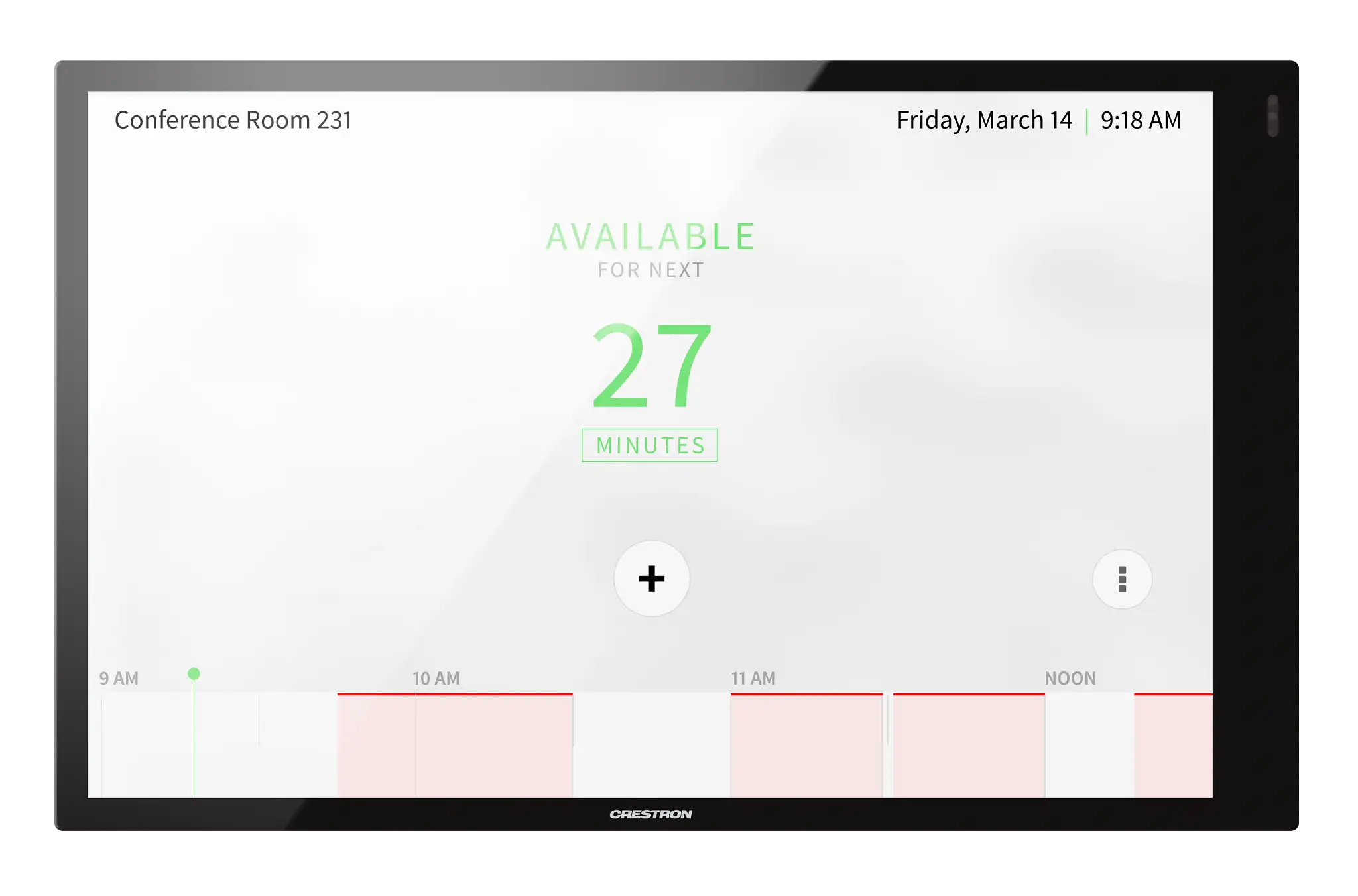 Crestron TSS Scheduling Panels — supplied and installed in Perth by Focus AV