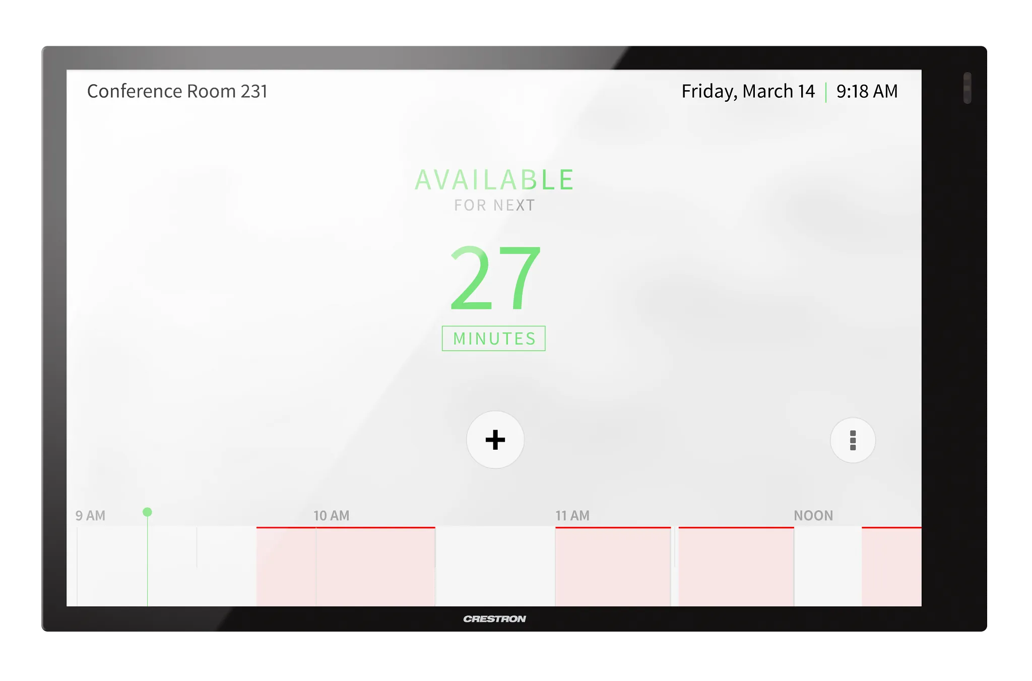 Crestron TSS Scheduling Panels — supplied and installed in Perth by Focus AV
